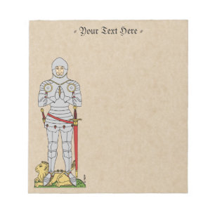 English Medieval Knight Circa 1430 Notizblock