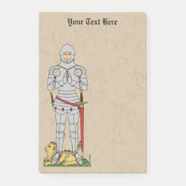 English Medieval Knight Circa 1430 Post-it Klebezettel