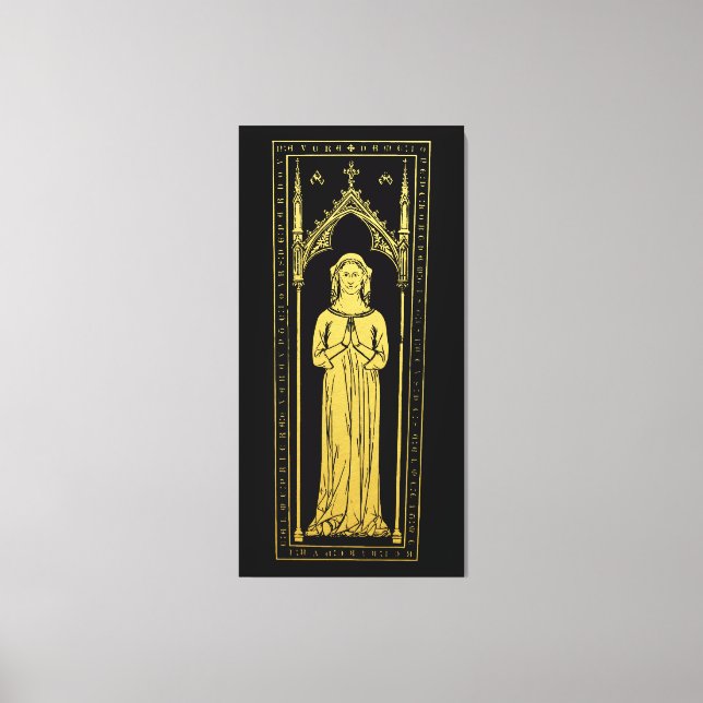 English Medieval Portrait 1300 Lady Joan Cobham Leinwanddruck (Vorderseite)