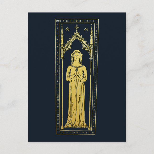 English Medieval Portrait 1300 Lady Joan Cobham Postkarte (Vorderseite)