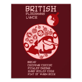 English Ploughmans Pub Mittagessen Fotodruck