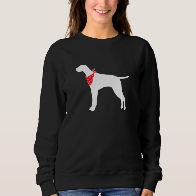 English Pointer Dog Wearing Red Bandana Sweatshirt (Vorderseite)