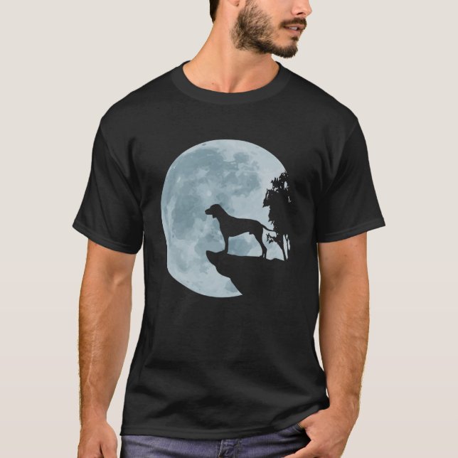 English Pointer Full Moon Junting Hund Mystic Hunt T-Shirt (Vorderseite)
