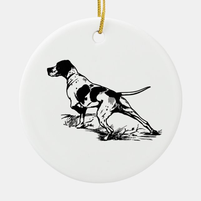 English Pointer Keramik Ornament (Vorne)