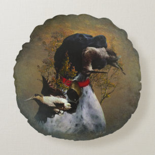English Pointer Rundes Kissen