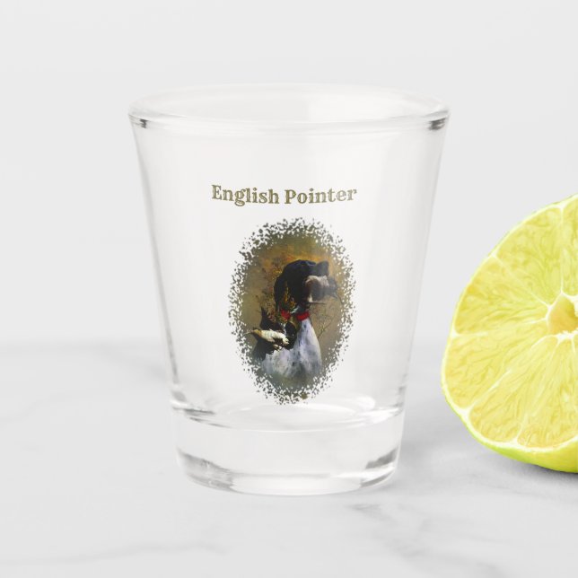 English Pointer Schnapsglas (Vorderseite)