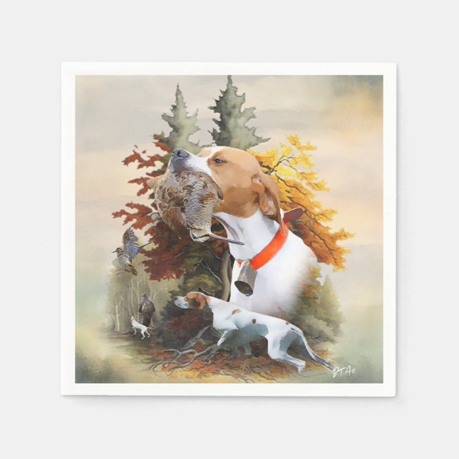 English Pointer Serviette (Vorderseite)