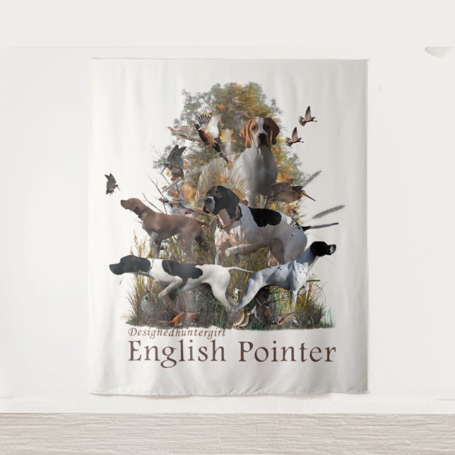 English Pointer Tapestry Wandteppich (Vorderseite)