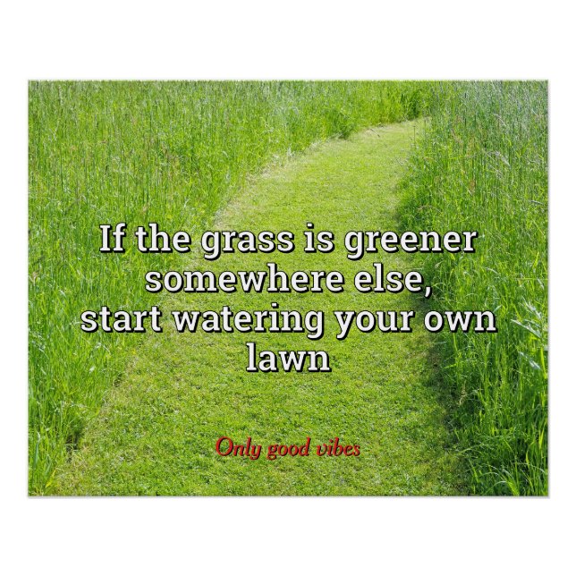 English proverbs about own business poster (Vorderseite)