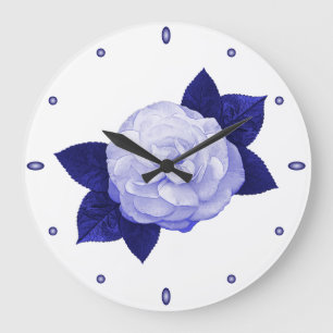 English Rose Große Wanduhr