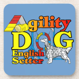 English Setter Agility Getränkeuntersetzer