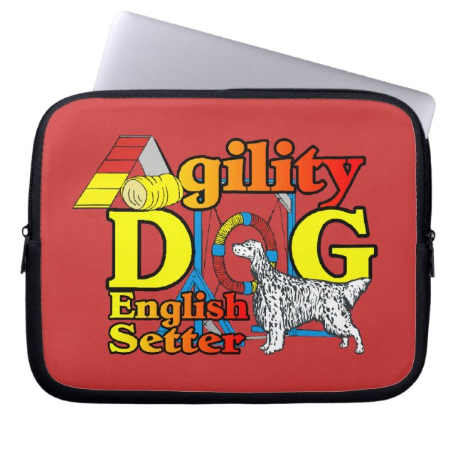 English Setter Agility Laptopschutzhülle (Vorderseite)