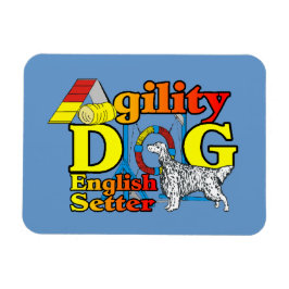 English Setter Agility Magnet
