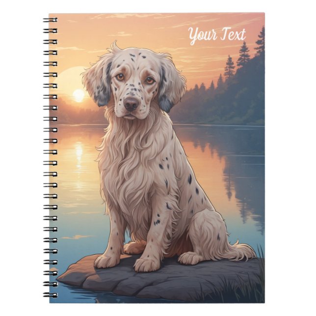English Setter am See Notizblock (Vorderseite)
