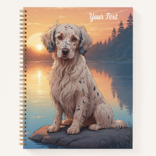 English Setter am See Notizbuch