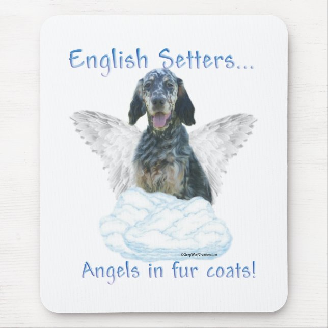 English Setter Angel Mousepad (Vorne)