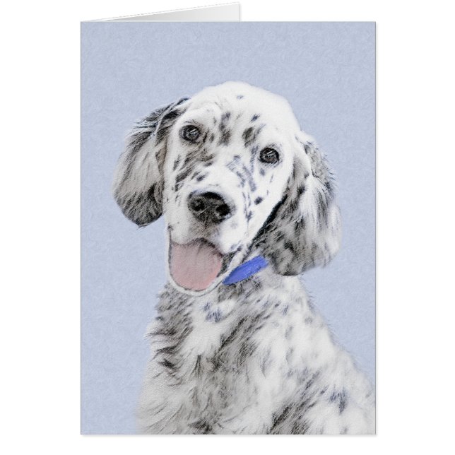 English Setter Blue Belton Malerei Hund Art (Vorne)