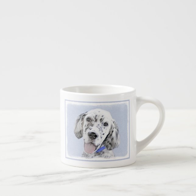 English Setter Blue Belton Malerei Hund Art Espressotasse (Rechts)