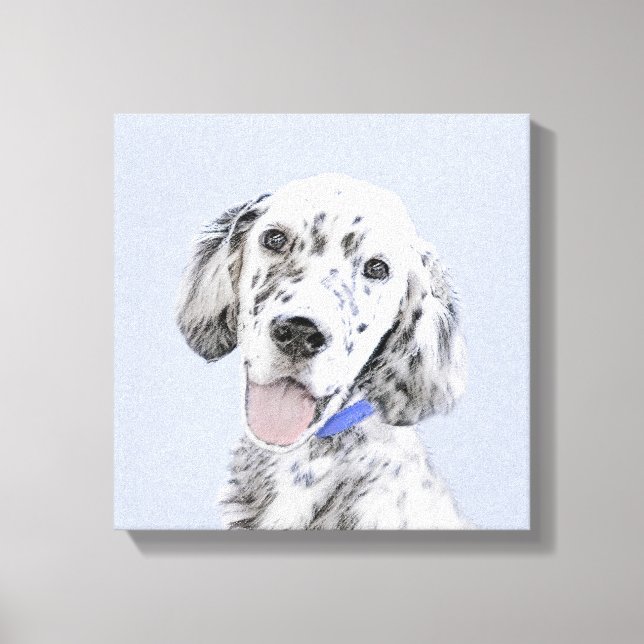 English Setter Blue Belton Malerei Hund Art Leinwanddruck (Vorderseite)