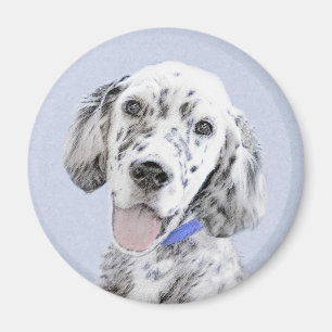 English Setter Blue Belton Malerei Hund Art Magnet
