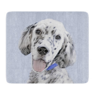 English Setter Blue Belton Malerei Hund Art Schneidebrett