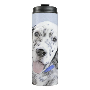 English Setter Blue Belton Malerei Hund Art Thermosbecher