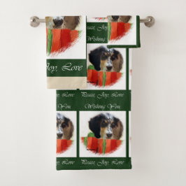 English Setter Christmas Badhandtuch Set