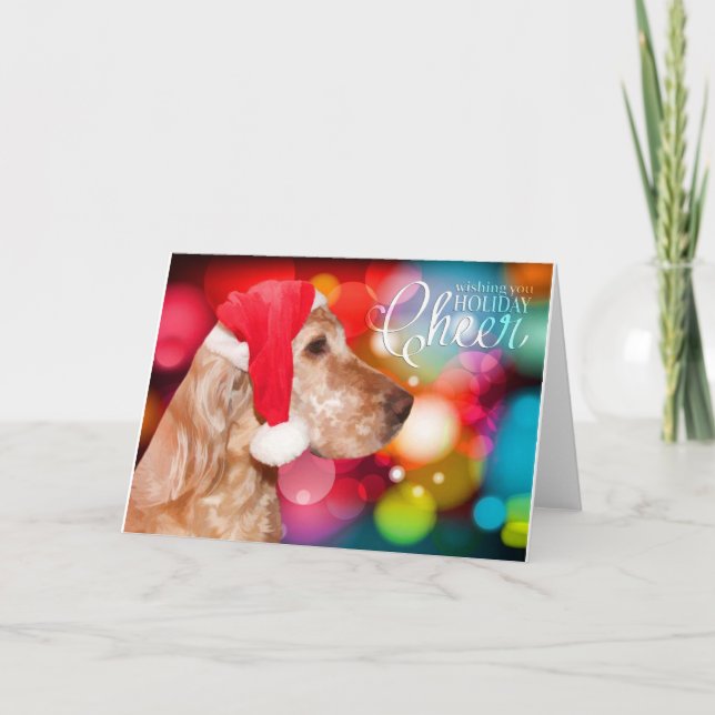 English Setter Christmas Card Feiertagskarte (Vorderseite)