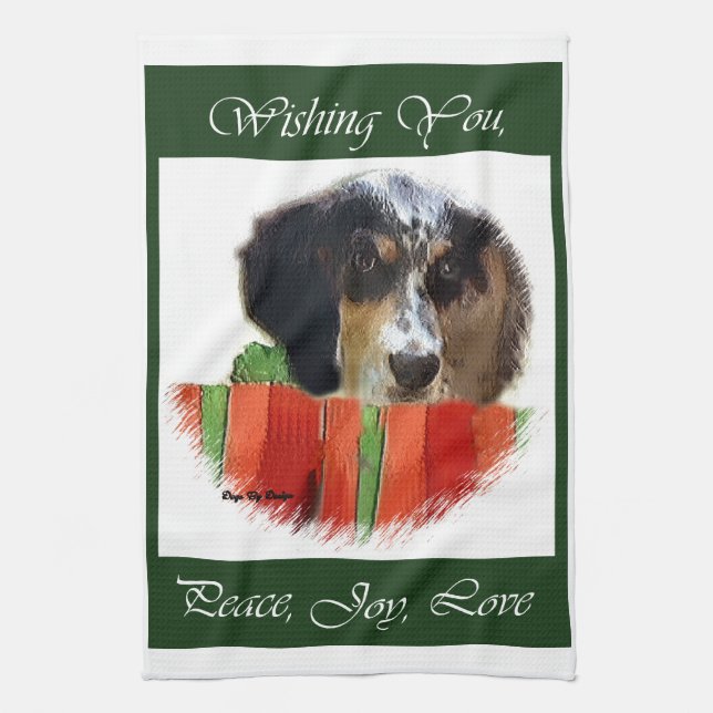 English Setter Christmas Handtuch (Vertikal)