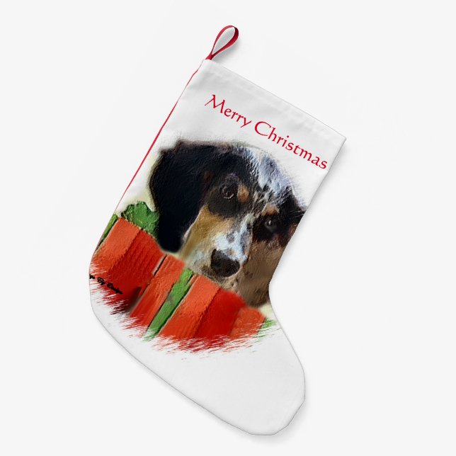 English Setter Christmas Kleiner Weihnachtsstrumpf (Vorderansicht (hängend))