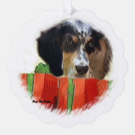 English Setter Christmas Ornament Karte