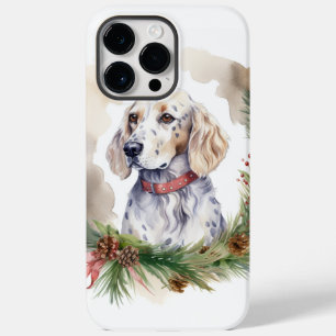 English Setter Christmas Wreath Festivals Case-Mate iPhone 14 Pro Max Hülle