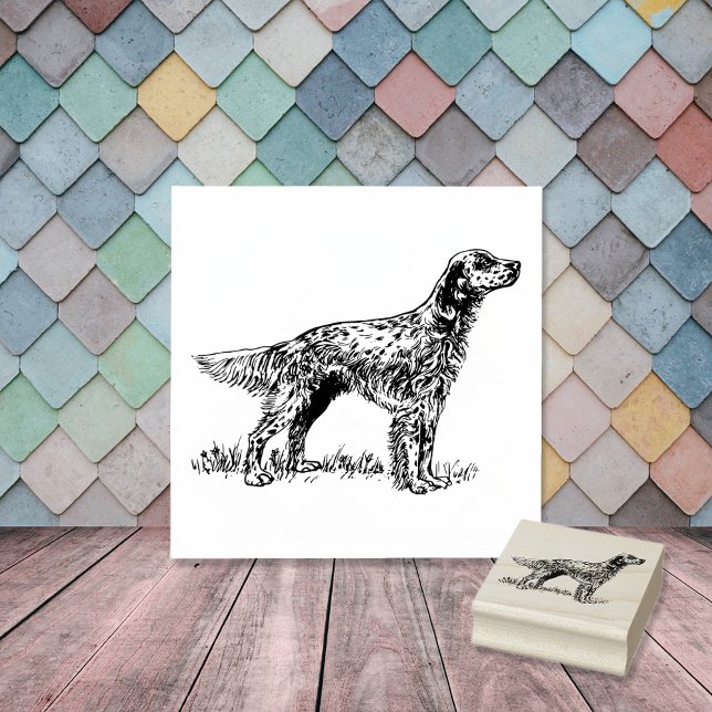 English Setter Dog Breed Gummistempel (Von Creator hochgeladen)