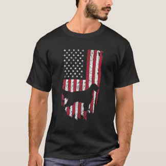 English Setter Dog Silhouette S, 4th July USA F T-Shirt