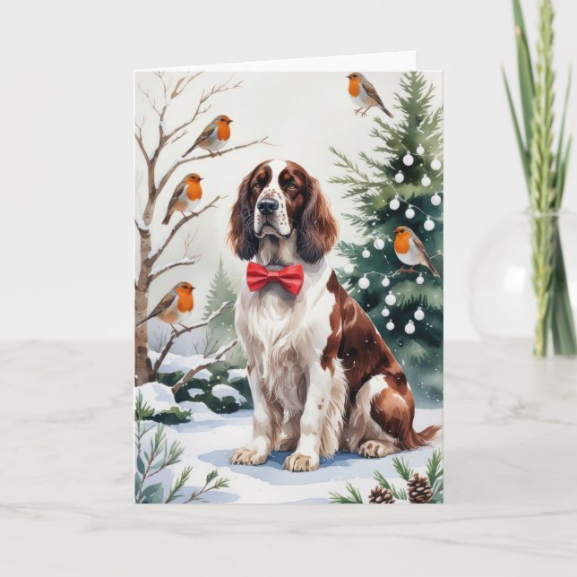 English Setter Dog Weihnachtsgrüßkarte Karte (Vorderseite)
