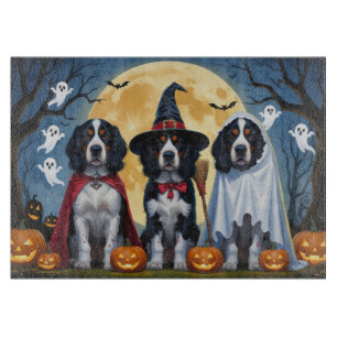 English Setter Dogs Pumpkin Halloween Funny Schneidebrett