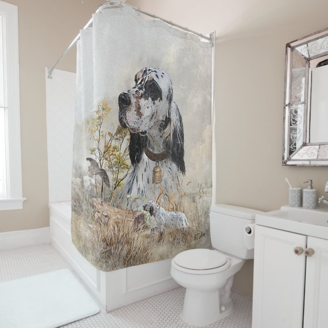 English Setter Duschvorhang (Beispiel)
