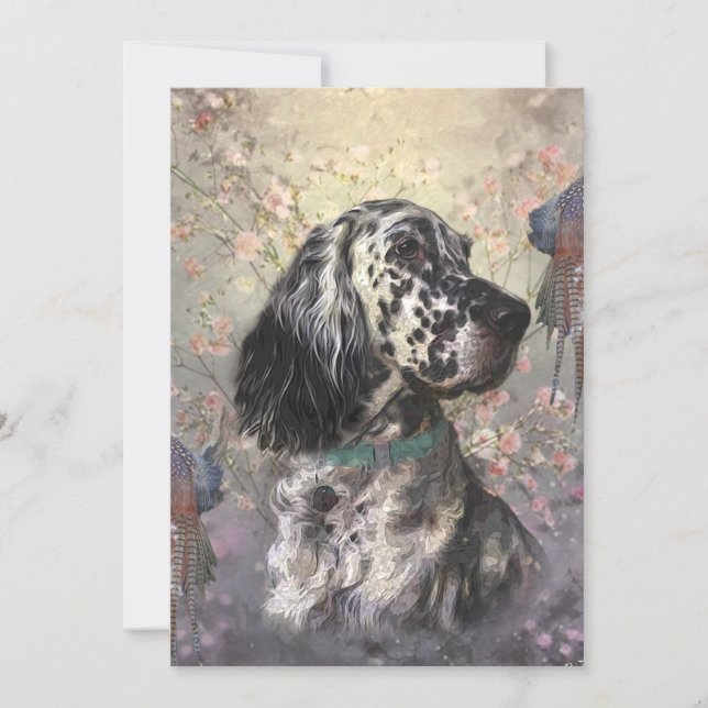 English Setter Einladung (Vorderseite)