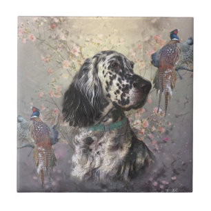 English Setter Fliese