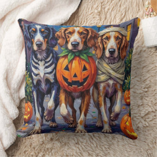 English Setter Halloween-Kostüm beim Süßigkeiten-S Kissen