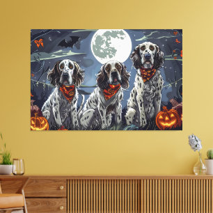 English Setter Halloween Spooky Leinwanddruck