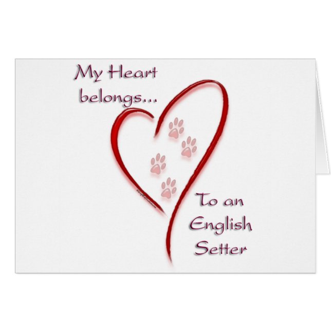 English Setter Heart Belongs (Vorderseite (Horizontal))