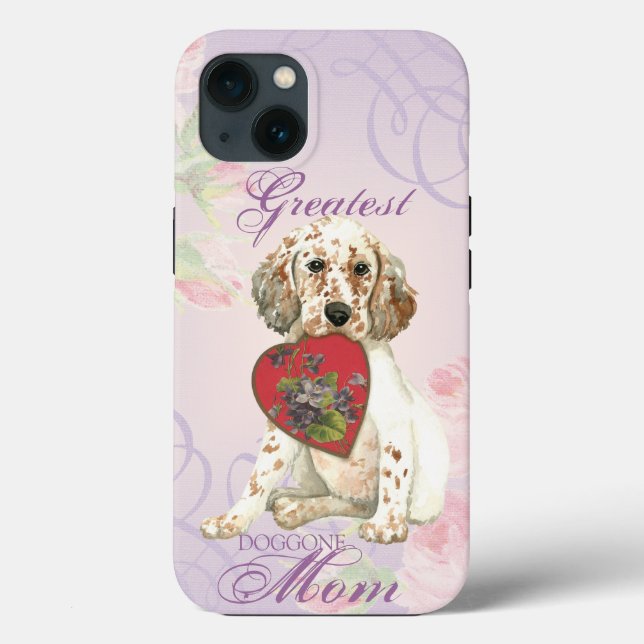 English Setter Heart Mama Case-Mate iPhone Hülle (Rückseite)
