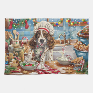 English Setter Holiday Baking: Festliche Weihnacht Geschirrtuch