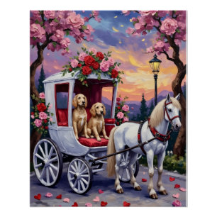 English Setter Hund Valentinstag Poster