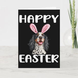 English Setter Hunderasse Frohe Ostern Männer Frau Karte