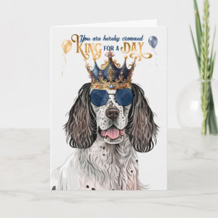 English Setter King für den Tag Funny Birthday Karte