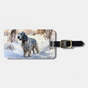 English Setter Let It Snow Weihnachten Gepäckanhänger