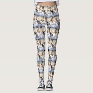 English Setter Let It Snow Weihnachten Leggings