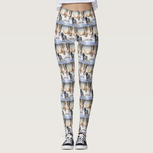 English Setter Let It Snow Weihnachten Leggings (Vorderseite)